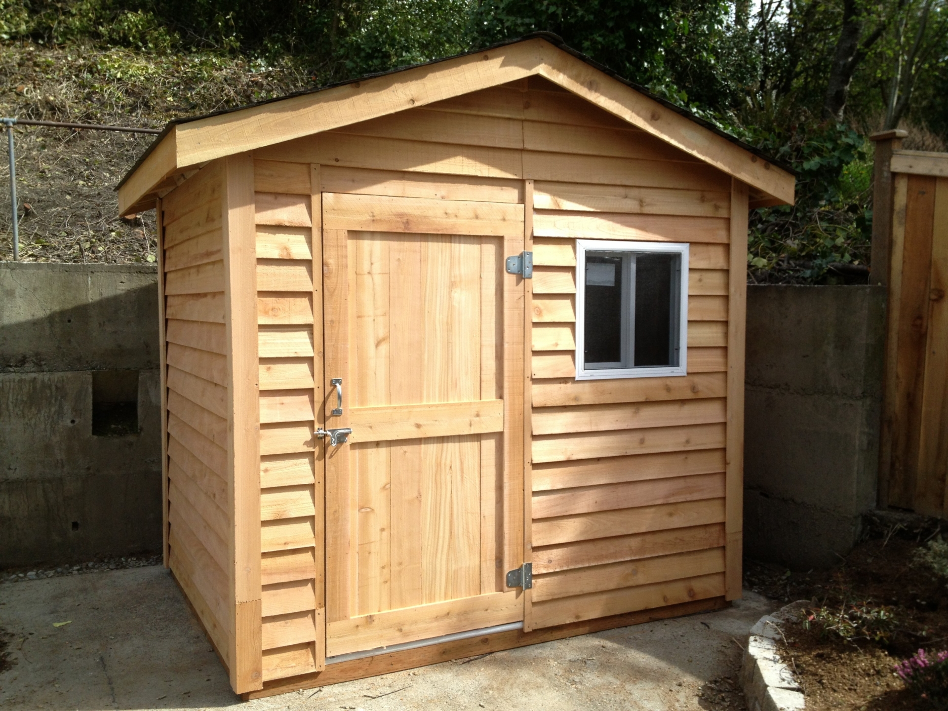 summers: building a shed on cement slab